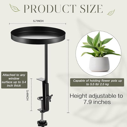 1 Pcs Window Sill Plant Shelf 5.7''D x 12.4''H Adjustable Window Shelf