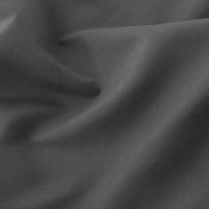 Bed Skirt Ruffled Bed Skirt with Split Corners, 18 Inch Drop Dust Ruffle Bed Skirt with Platform, Dark Grey,18" Full
