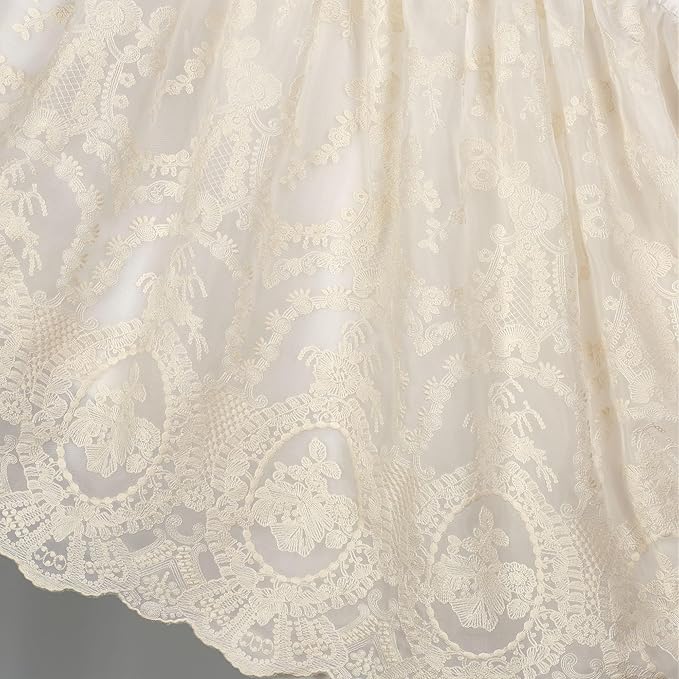 Cameo Lace Luxury Washable Polyester Bedding Set | Vintage Elegant | Pearl | Scroll Leaf Floral Cameo Quilting Embroidered | Set of Five: King Bedspread, Two King Shams, Square and Round Pillows