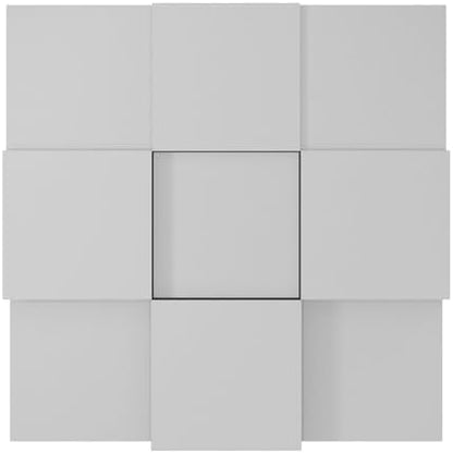 2 PACK — Acoustic Soundproofing Diffusion Panel | Acoustic Treatment for Recording Studio Home Office Podcast Living Room | Absorption - Reflection | Color Plates: (White, EDISON)