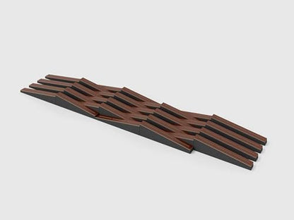 8 PACK — Acoustic Soundproofing Diffusion Panel | Acoustic Treatment for Recording Studio Home Office Podcast Living Room | Absorption - Reflection | Color Plates: [ FUTURA, Nut ]