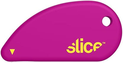 Slice Micro Safety Cutter | Safe Ceramic Box Cutter Lasting 11x Longer than Metal | Keychain Box Opener | 1 Pack | Fuchsia
