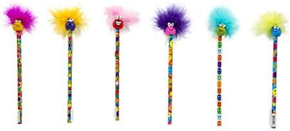 Raymond Geddes Miles O'Smiles Tip Topz Number 2 Pencils For Kids With Pencil Toppers (Pack of 24)