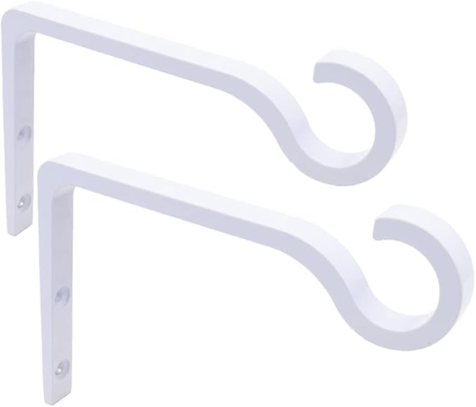 White Hanging Plant Bracket 6inch Metal Plant Hook Shepherds Hook Decorative