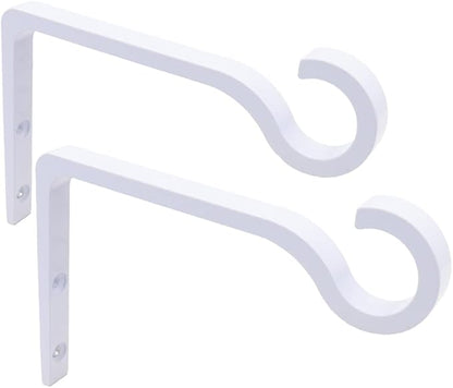 White Hanging Plant Bracket 6inch Metal Plant Hook Shepherds Hook Decorative