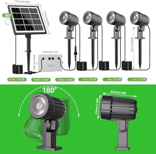 CLY 4-in-1 Solar Spot Lights Outdoor