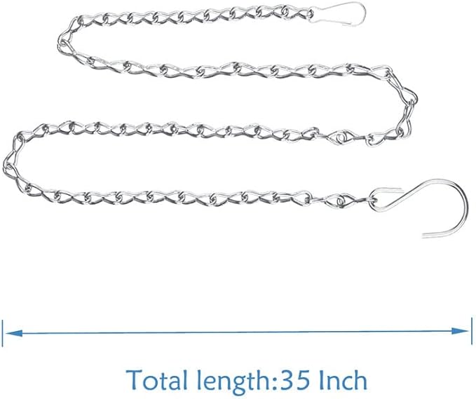 YINGFENG 4 Pack 35 Inch Silver Hanging Chain