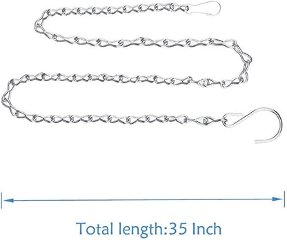 YINGFENG 4 Pack 35 Inch Silver Hanging Chain