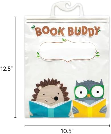 CTP Woodland Friends Book Buddy Bags 12-Pack 12 Bags with snap Closure Handles (Creative Teaching Press 11171)
