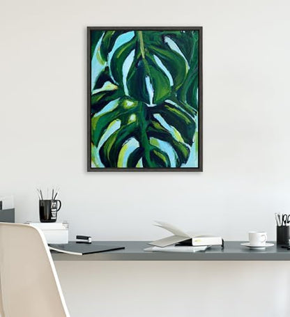 Kate and Laurel Sylvie Blank Framed Canvas Wall Art; 16x20 Dark Gray; Modern Empty Canvas for Paint-Your-Own Art; Ready to Paint Premium Canvas Already Framed