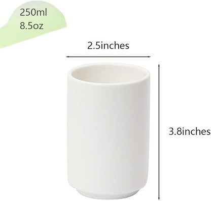 Japanese Style Ceramic Tea Cup, Handleless Ceramic Mug, Matte Glazed Couple Cup