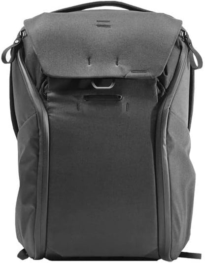 Peak Design Everyday Backpack 20L, Black, MagLatch Top, Dual Side Access, FlexFold Dividers, Fits 15" Laptop, For Camera Carry, Daily Commutes or Travel, Versatile Backpack for Men and Women