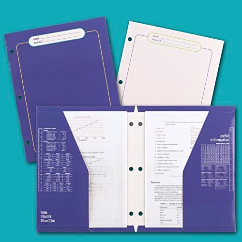 Mead Trapper Keeper Binder, Retro Design, 1 Inch Binder with Folders and Pockets, Holds 8-1/2" x 11" Paper, Paint Splatter (260038FO-ECM) (Pack of 6)