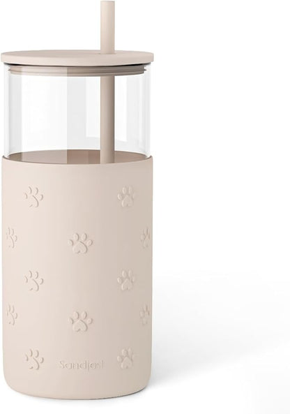 SANDJEST Glass Water Bottle