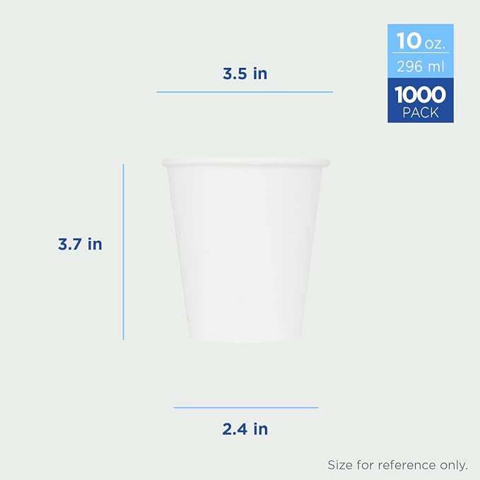 Karat 10 oz Paper Coffee Cup White Disposable Cup