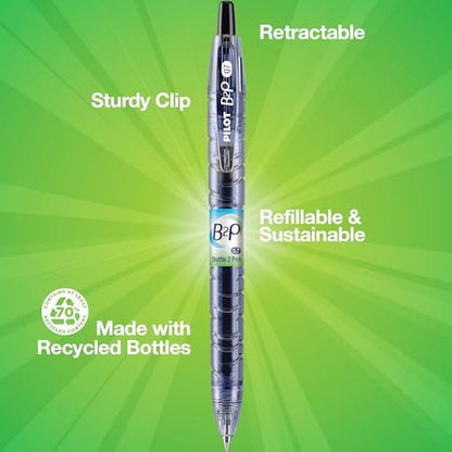 PILOT B2P Colors Gel Pen, Fine Point 0.7mm, Assorted Colors, 14-Pack