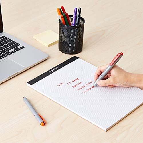 Amazon Basics Retractable Permanent Markers, Quick Drying Fade Resistant Ink, Versatile Art Supplies for Drawing, for Home, School, and Office Use, Assorted Colors, 12 Count (Pack of 2)