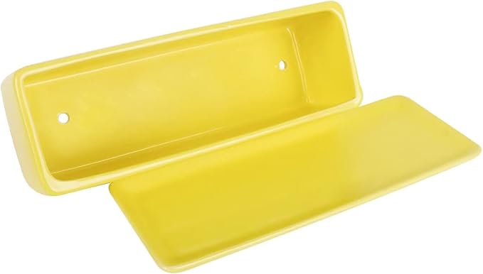 Vencer 12 Inch Rectangular Modern Minimalist Ceramic Succulent Planter Pot