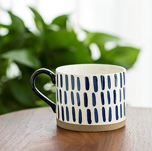 Koja Colorful Hand Painted Ceramic Mugs, 16 oz, Dishwasher Safe | Also