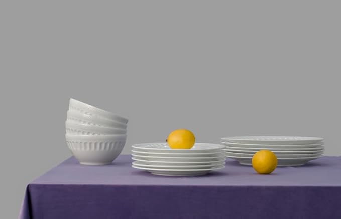 kanthea Bone China Dinner Plates, 10.5'' Ceramic Plates