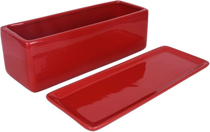 Vencer 12 Inch Rectangular Modern Minimalist Ceramic Succulent Planter Pot