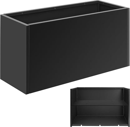 Metal Planter Box 30” x 12” x 16”, Tall Planter Box