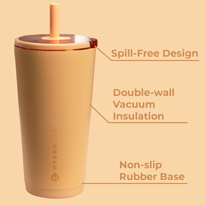 HydroJug Everyday Tumbler 20 oz, Ceramic-Lined Straw Cup