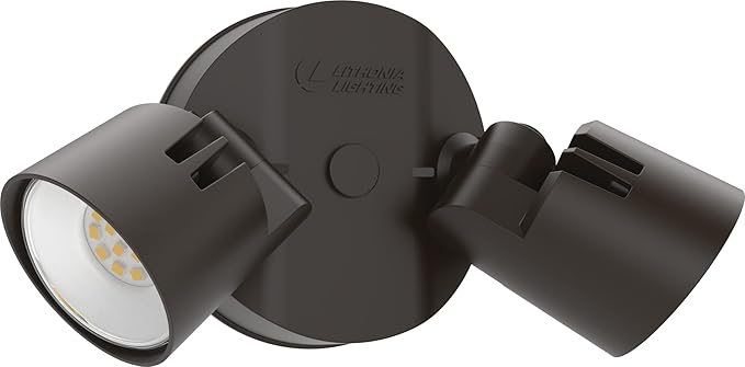 Lithonia Lighting HomeGuard 2-Light LED Outdoor Flood Lights, Wall or Ceiling