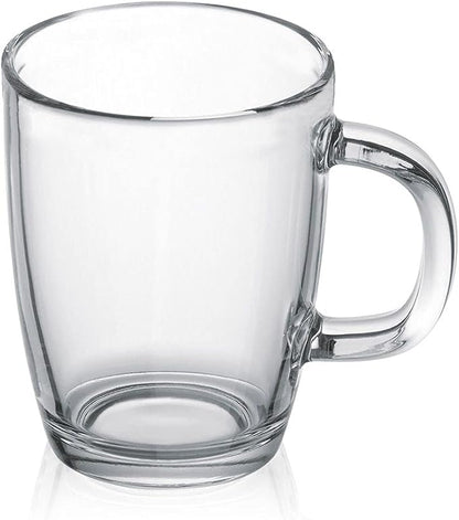 Bodum 12oz Bistro Coffee Mug Single-Wall Tempered Glass, 6 Pack
