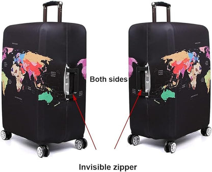 MosaiRudo Thicker Luggage Cover Elastic Suitcase Cover Protector Fits 18-32 Inch Suitcase Travel Accessories (Camouflage-B, L)