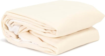 Naturepedic Organic Waterproof Mattress Protector Pad - Washable & Reusable Fitted Stretch Knit Mattress Cover - Highly Absorbent Bed Incontinence Pads - Breathable Cotton Protector for Queen, 9"-16"