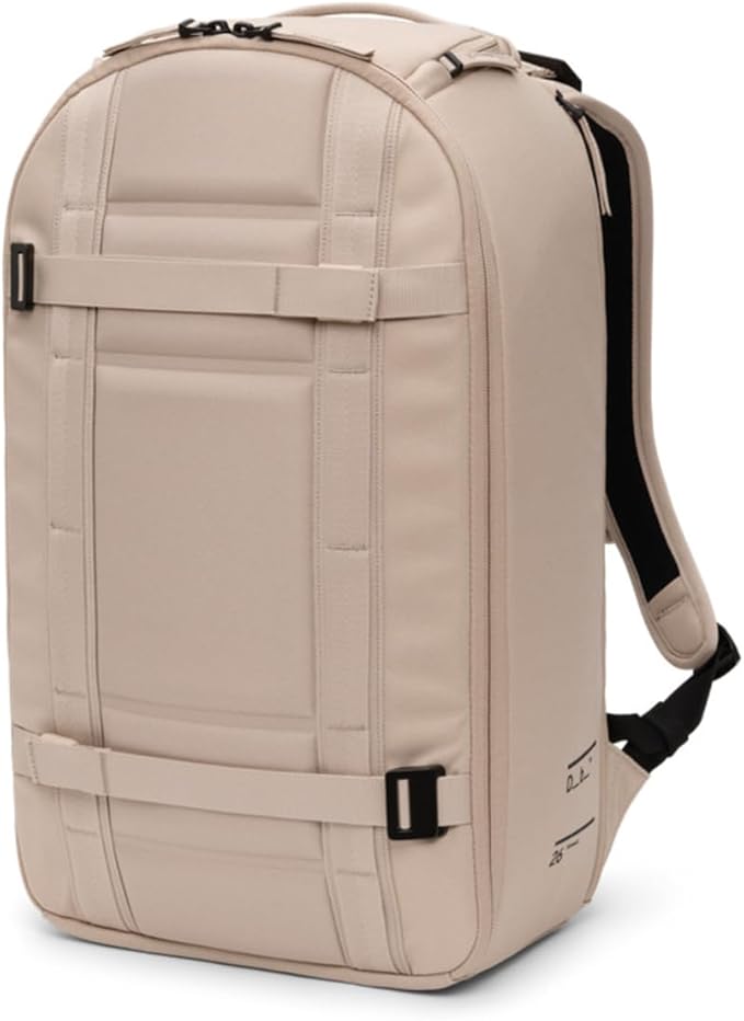 Db Journey Ramverk Backpack - Durable Travel Backpack with Laptop Compartment & Pockets for Work, Luggage with Roller Bag Hook Up System, 26L - Fogbow Beige