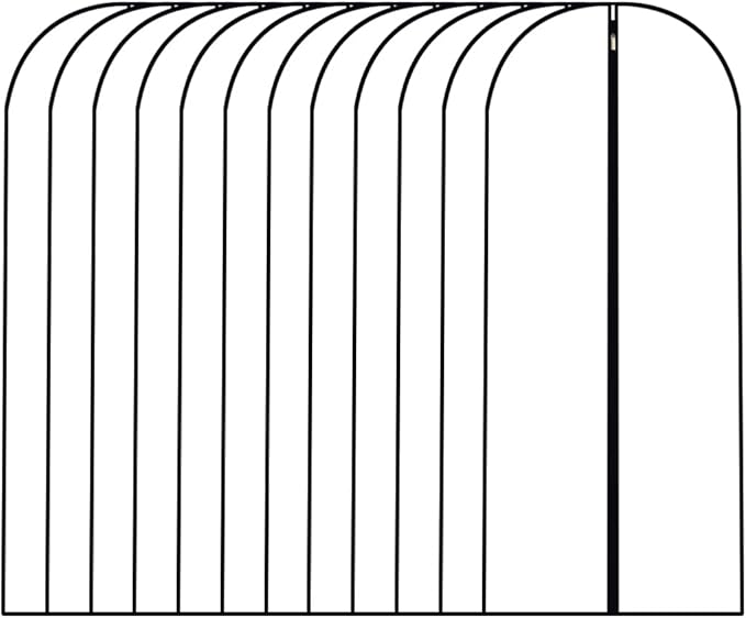 Garment Bags for Hanging Clothes 12 PCS Transparent Dress Bag for Traveling Garment Bag for Dresses Long Clothes Storage Bags with Full Zipper for Long Dress Costumes Gowns Coats 24''x54''
