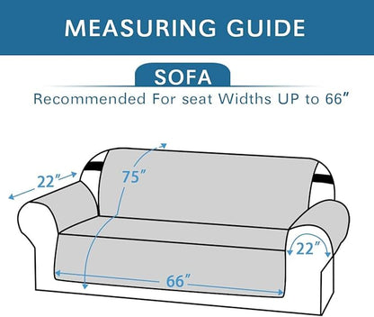 H.VERSAILTEX Reversible Sofa Slipcover Furniture Protector Water Resistant 2 Inch Wide Elastic Strap Sofa Cover Couch Covers Pet Kid Fit Seat Width Up to 66" (Sofa: 75" x 110", Christmas Green/Beige)