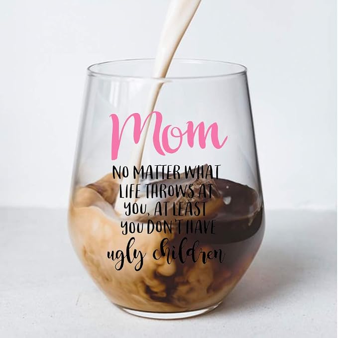 Perfectinsoy Funny Mom Wine Glass