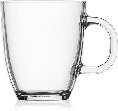 Bodum 12oz Bistro Coffee Mug Single-Wall Tempered Glass, 6 Pack