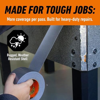 GORILLA Tough & Wide Heavy Duty Duct Tape, Silver, 2.88" x 25 yd, 1-Pack