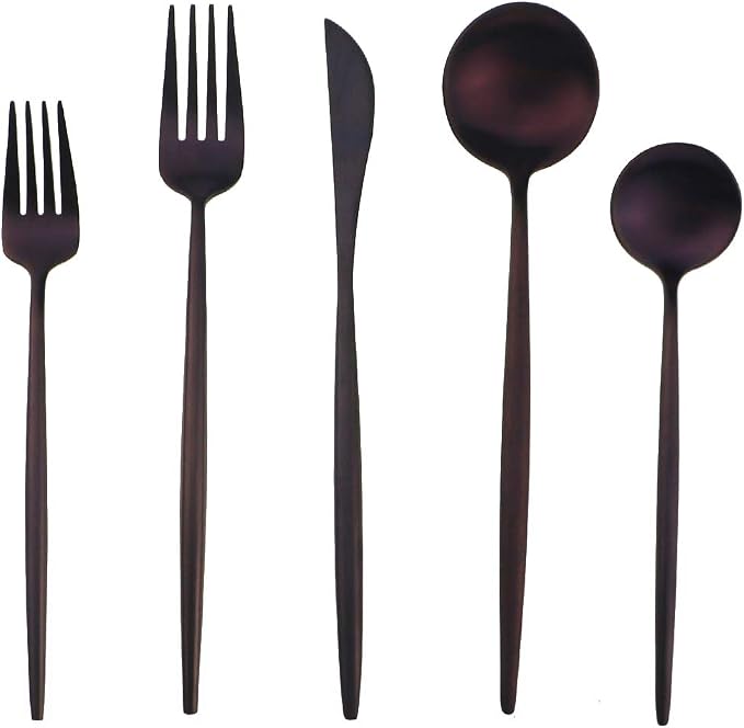20-Piece 18/10 Stainless Steel Flatware Silverware, Luxury Dinnerware Set