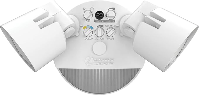 Lithonia Lighting HomeGuard 2-Light LED Outdoor Flood Lights, Motion Sensor