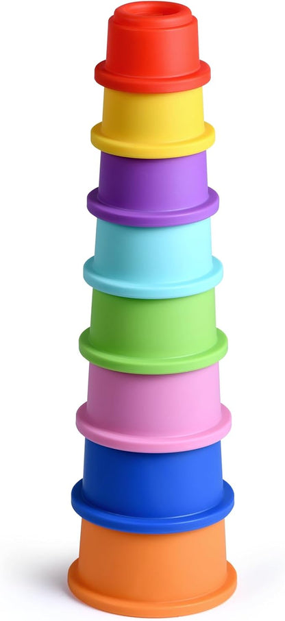 ZYFLSQ Stacking Cups Baby Toy 8 Pcs, Nesting Cups