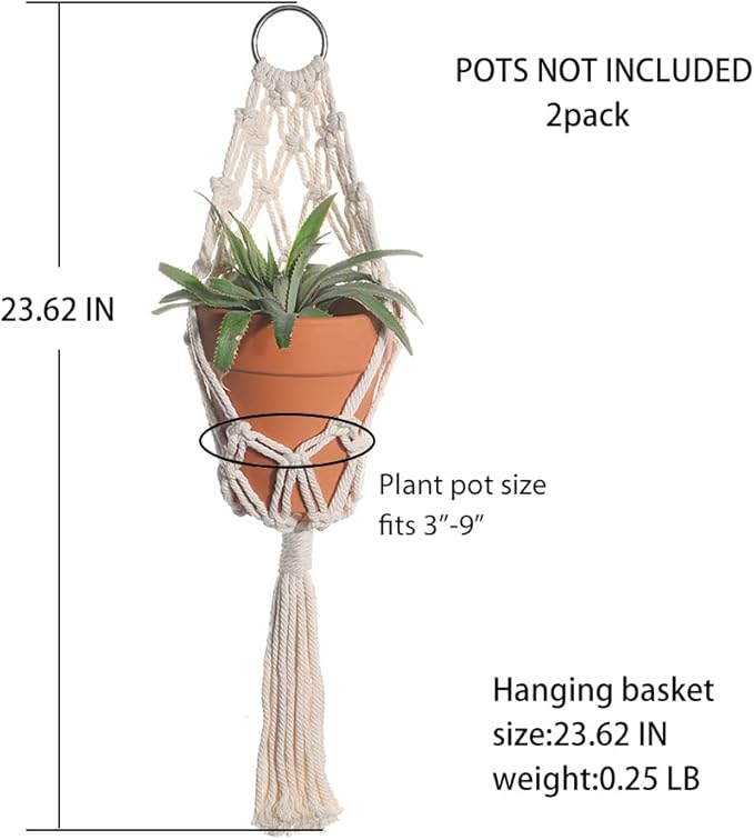 Artilady Boho Macrame Plant Hangers