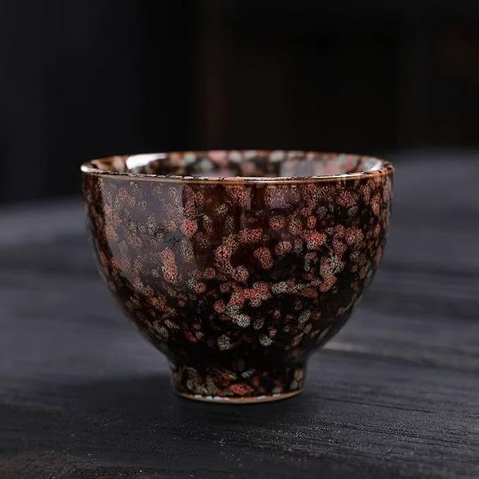 Teacups, Sake Cups Handmade Ceramic Mug Set 2.5 oz 6 Color Earthenware Teacups
