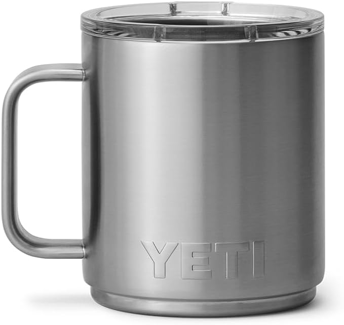 YETI Rambler 10 oz Ceramic Lined Stackable Mug, Vacuum Insulated, Stainless