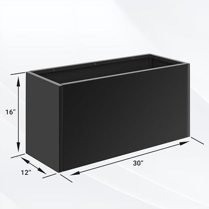 Metal Planter Box 30” x 12” x 16”, Tall Planter Box