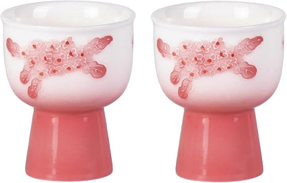 KAMMAK Tea Cup, 2oz Small Tea Cups, Porcelain Tea Cups Set