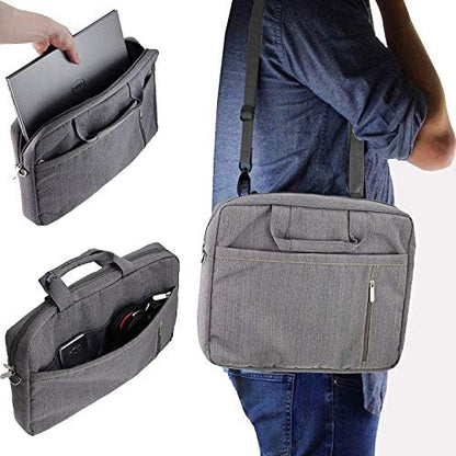 Navitech Grey Premium Messenger Bag - Compatible With Dimi 10 inch LCD Writing Tablet