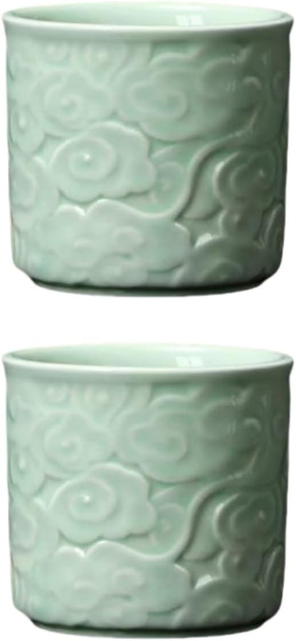 Ceramic Espresso Cups Set of 2-3oz Demitasse Cups