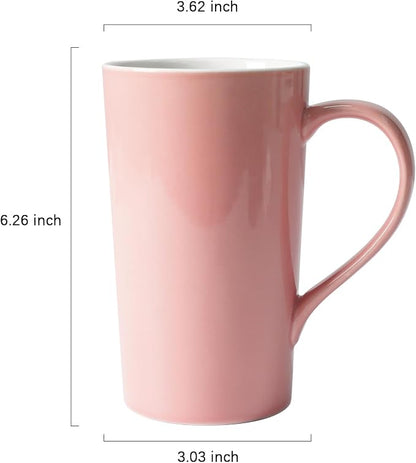 20 OZ Simple Pure Pink Blue Mug Plain Large Tall Ceramic Milk Tea Coffee Mug