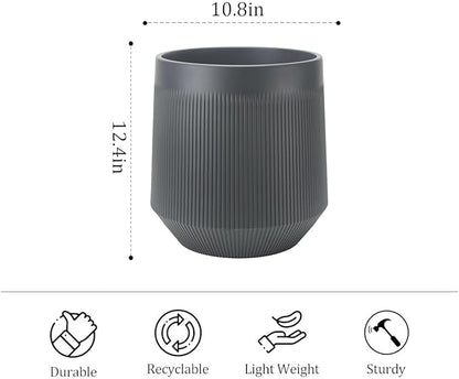 Plant Pots，Set of 2 Plastic Large Pots