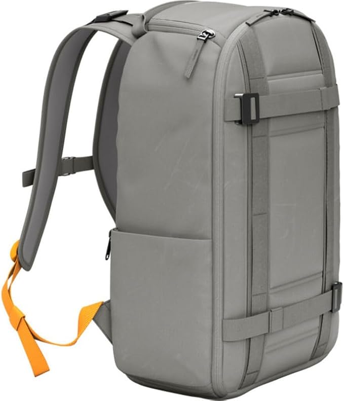 Db Journey Ramverk Backpack - Durable Travel Backpack with Laptop Compartment & Pockets for Work, Luggage Backpack with Roller Bag Hook Up System, 26L - Sand Gray
